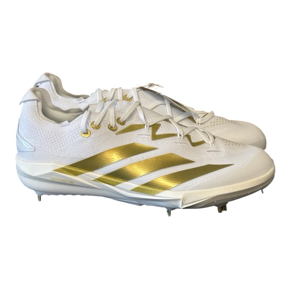 adidas Adizero Electric+ 2.0 Baseball Cleats White JI1469 Men Size 9 / 10.5W